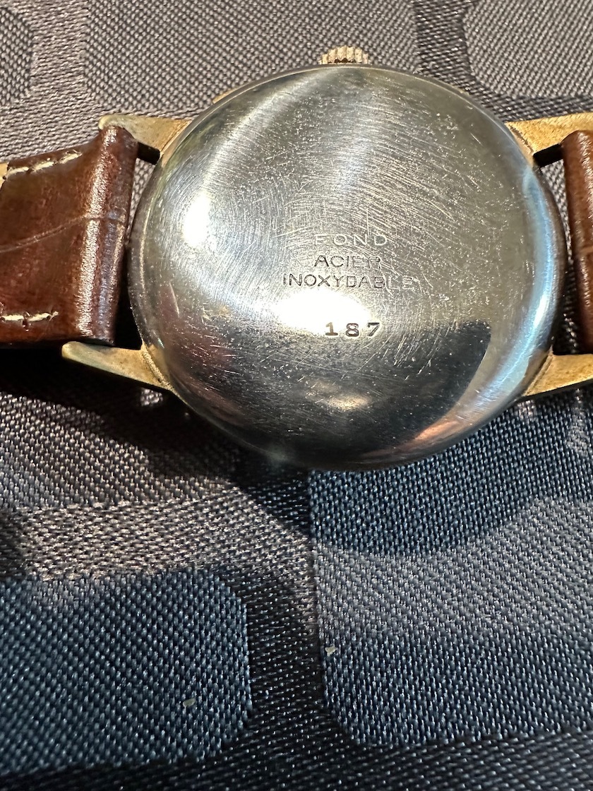  Hermes HERMES chronograph hand winding men's antique Vintage watch 