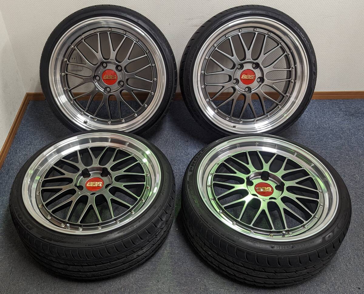 【取り外し中古品】BBS LM227 8.5J+32 225/35ZR19 LM228 9.5J+35 255/30ZR19 PCD120【BMW E91 取り外し品】_画像1