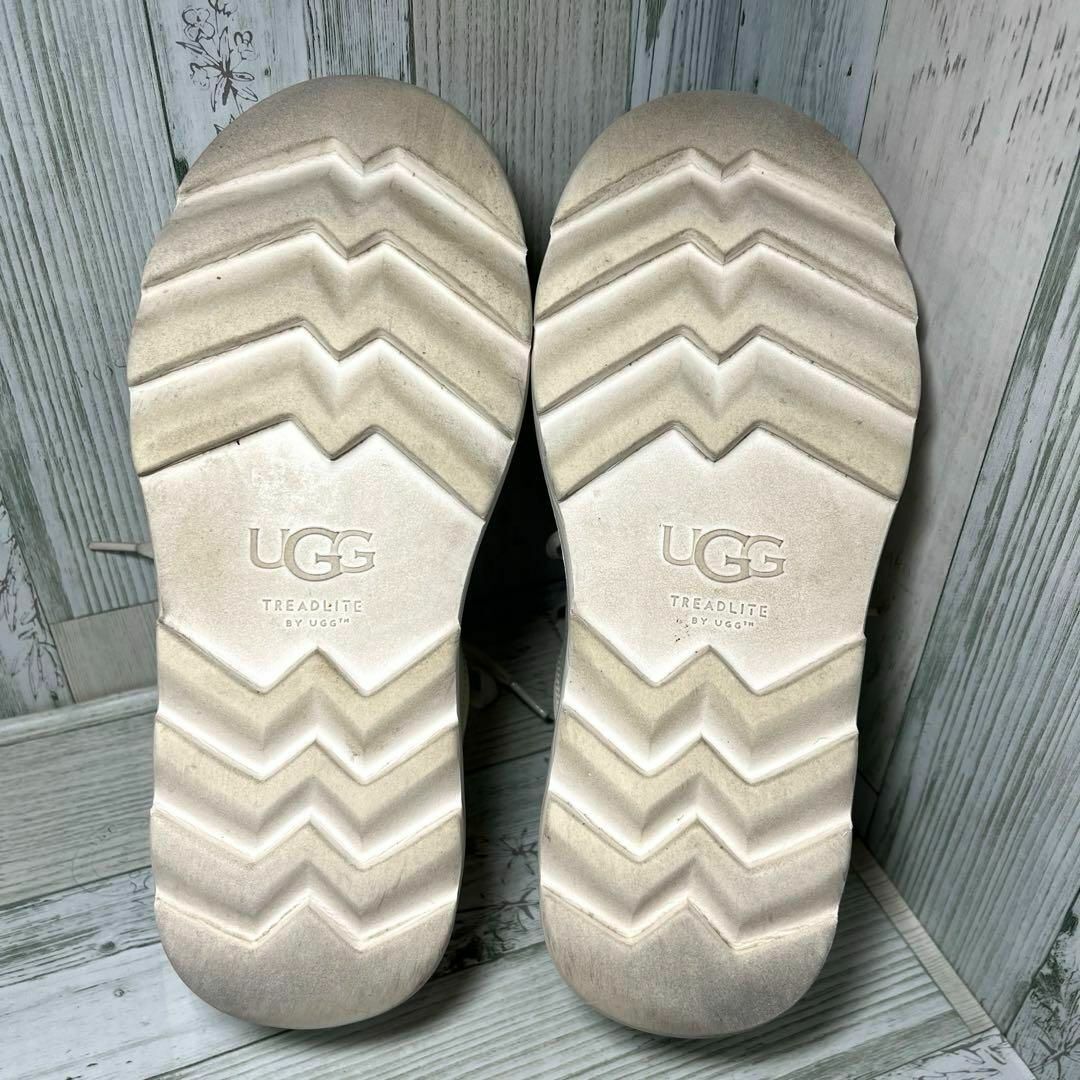 アグ UGG スニーカー マリン メガ レース レディース 23.5 ホワイト_画像6