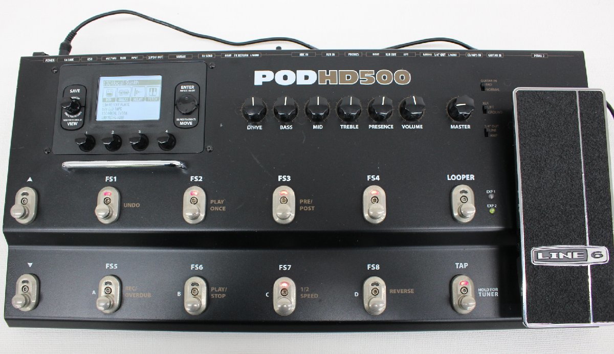 □現状品□ LINE6 POD HD500 マルチエフェクター ライン６ 簡易音出し済み （2754107） の画像6