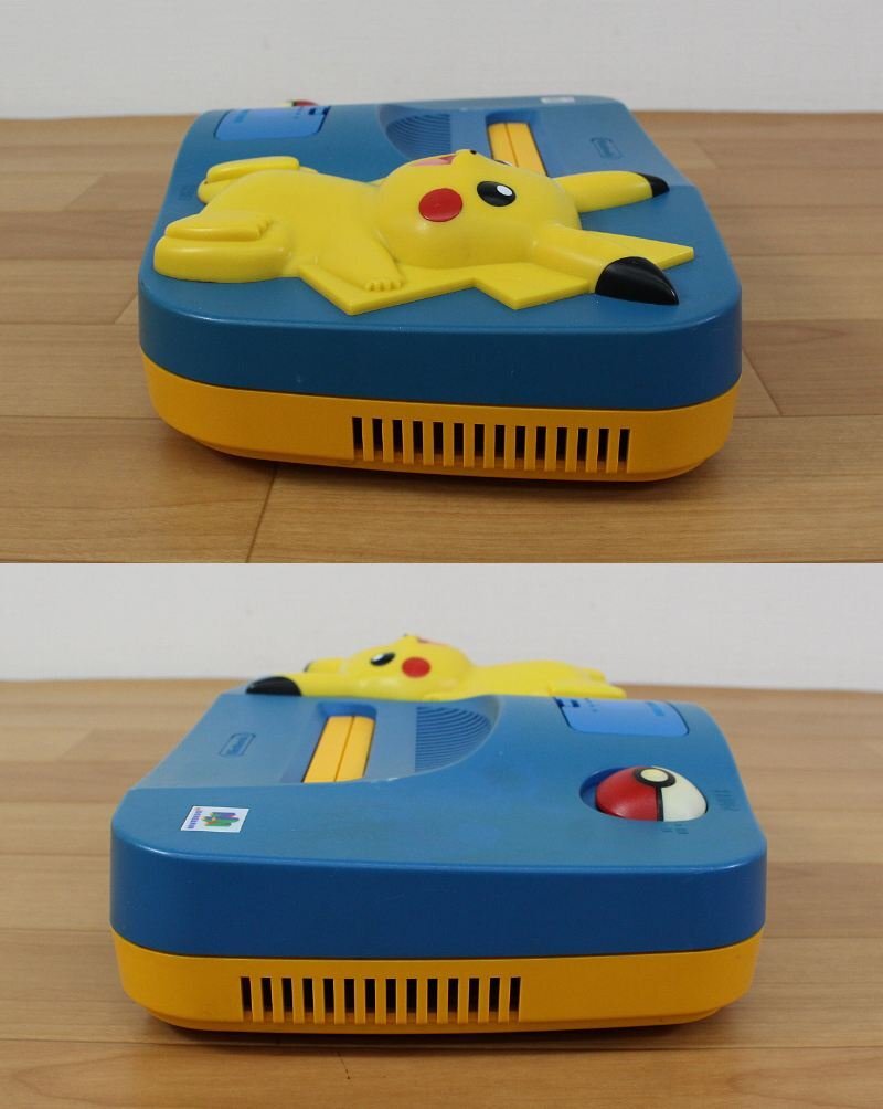 ◇現状品◇ NINTENDO64 ゲーム機 NUS-101 ピカチュウ 接続ケーブル/ACアダプター/コントローラーx1付 ※簡易チェック〇（2754164）の画像5