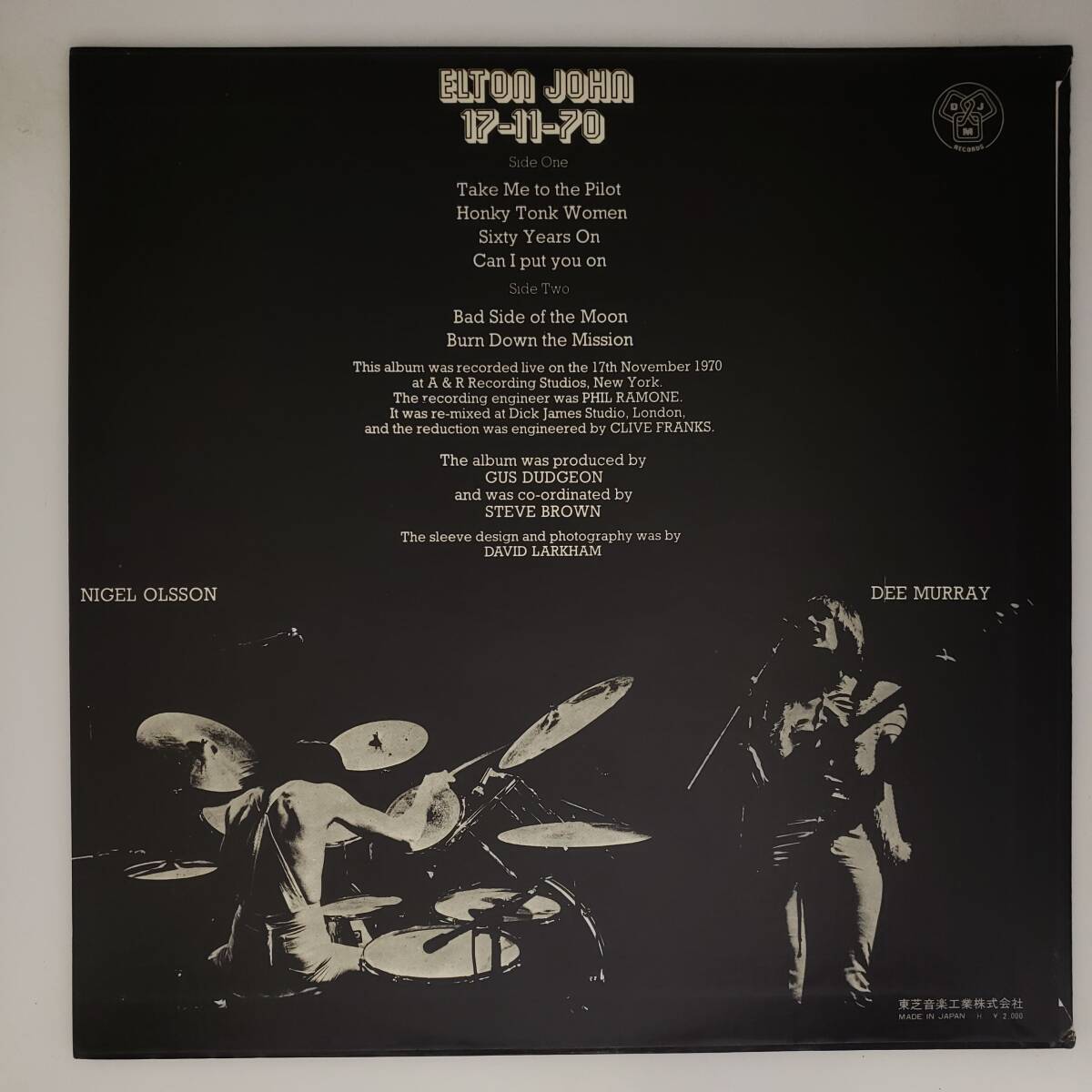 ... пластинка ...◆LP◆... *  .../... Eve ！☆Elton John/17-11-70/1971◆Rock & Roll, Pop Rock◆P-4753