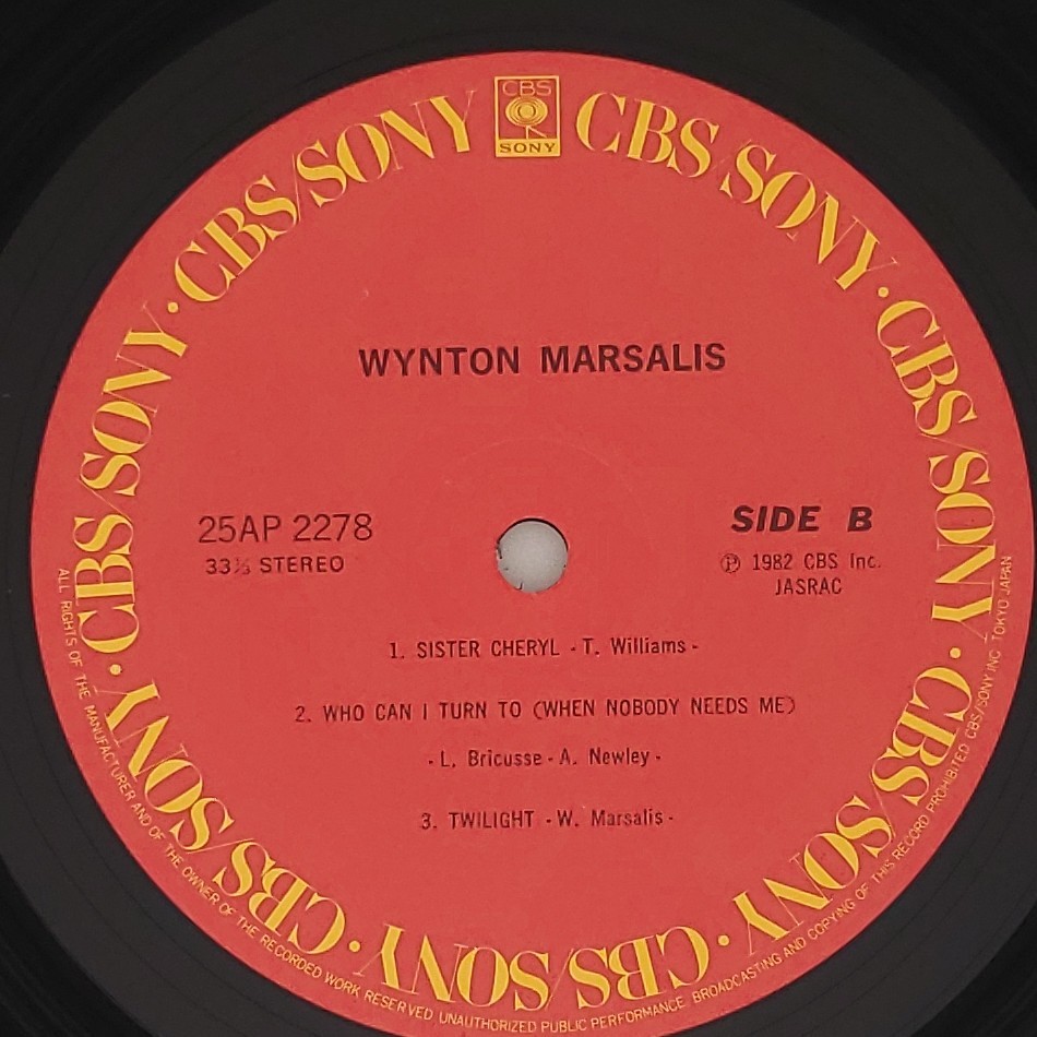 良盤屋◆LP◆ Jazz;ウィントン・マルサリス/Wynton Marsalis/1982◇J-2457_画像9