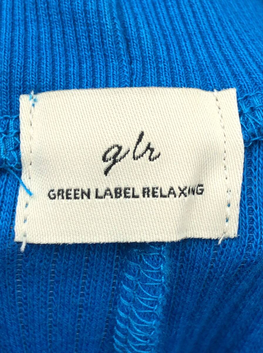 glr green label relaxing ワンピース スカイブルー リブ 長袖 タートルネック 後ろスリット 24031301_画像3
