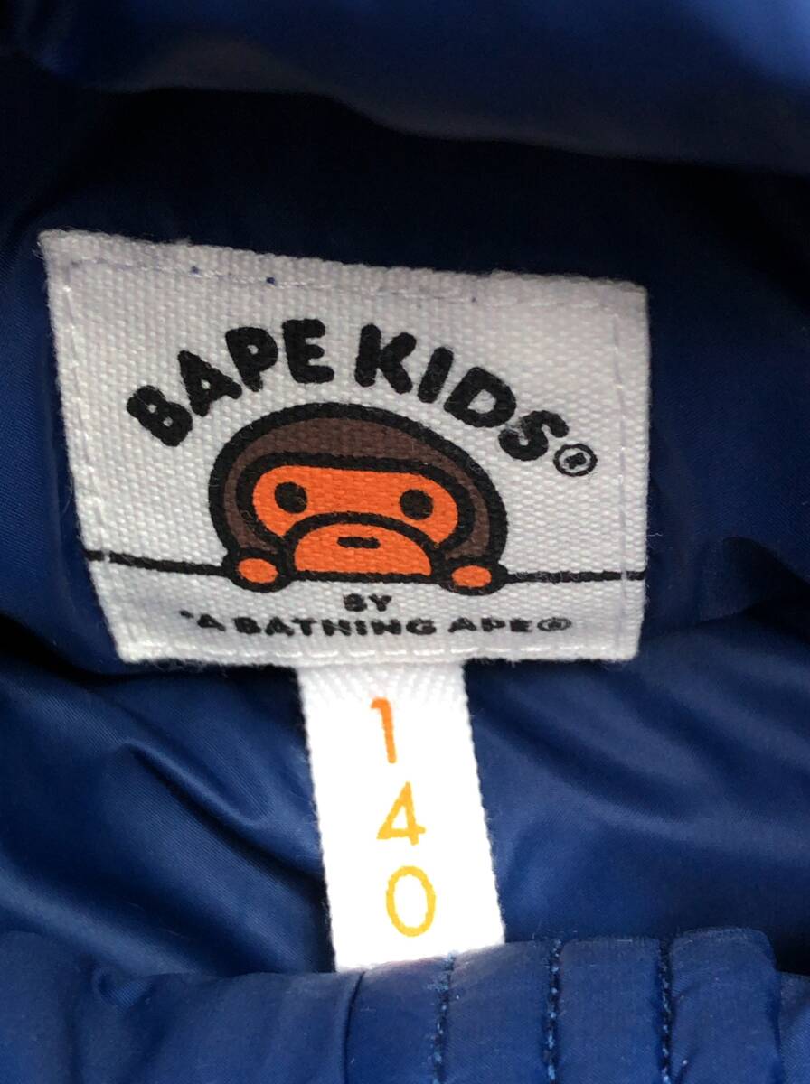 BABY MILO キッズ ダウンジャケット 140 ブルー 子供服 男の子 ベイビーマイロ A BATHING APE 24032703_画像3