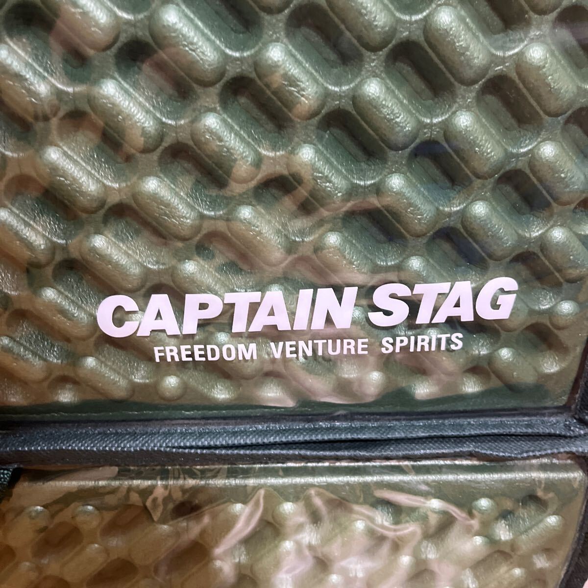 CAPTAIN STAG キャプテンスタッグ EVAフォームマット 2個セット シート キャンプ アウトドア グリーン 中古 マット 持運び _画像2
