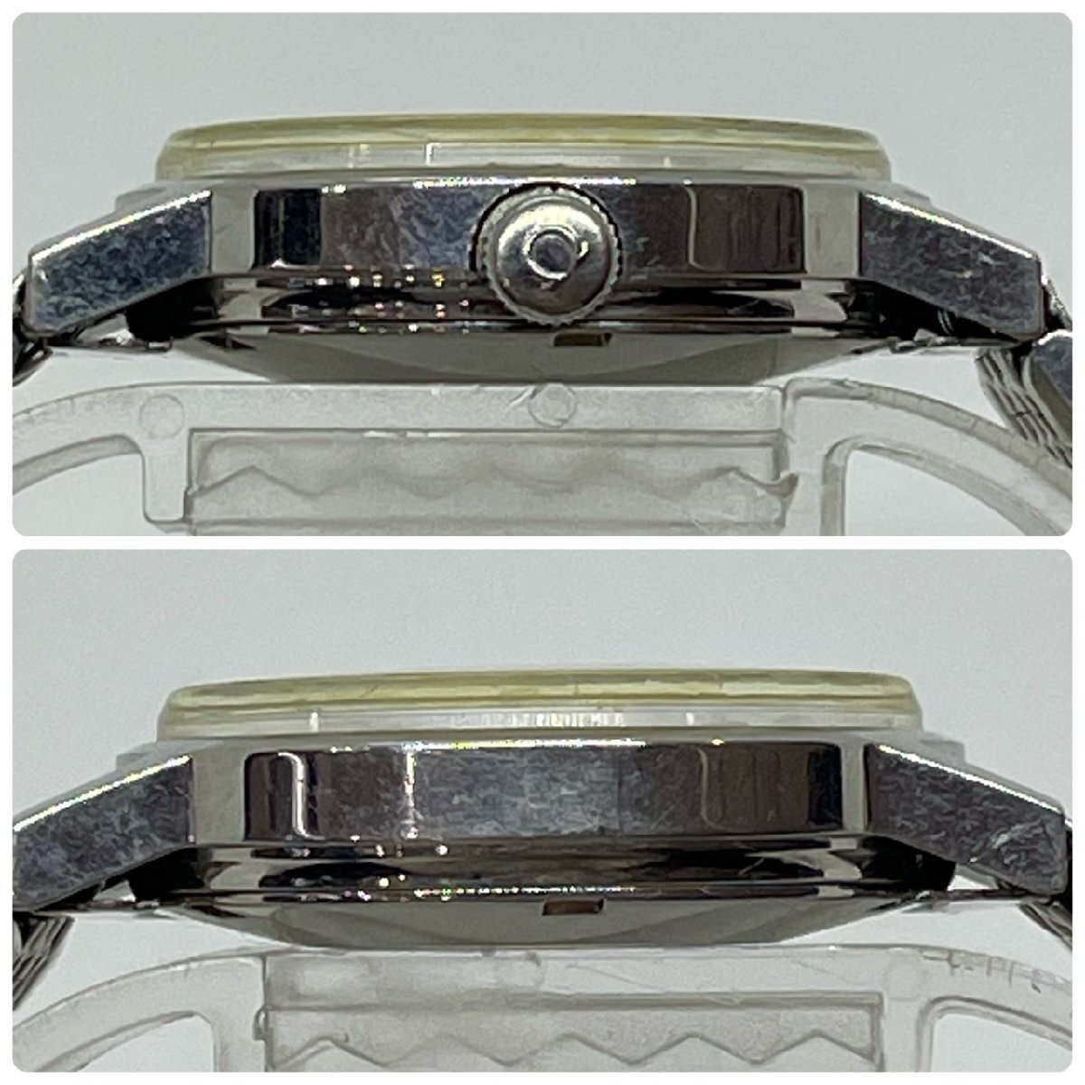 USED OMEGA オメガ ジュネーブ 腕時計 自動巻き デイト 3針 アナログ SS シルバー×ネイビー文字盤 メンズ腕時計 Geneve AUTOMATIC 稼働品の画像5