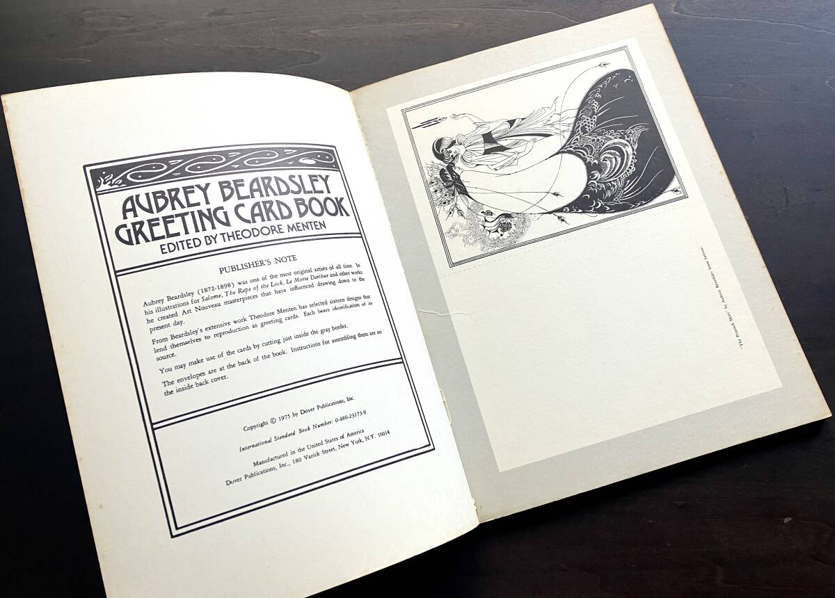 【洋書】オーブリー・ビアズリー『 AUBREY BEARDSLEY GREETING CARD BOOK 』Dover 1975 ●耽美主義 装飾芸術 アール・ヌーヴォー サロメ _画像2