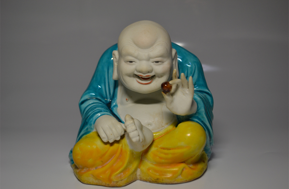 中国美術　布袋　魏洪泰造　仏像　仏教　中国古玩　置物　_画像1