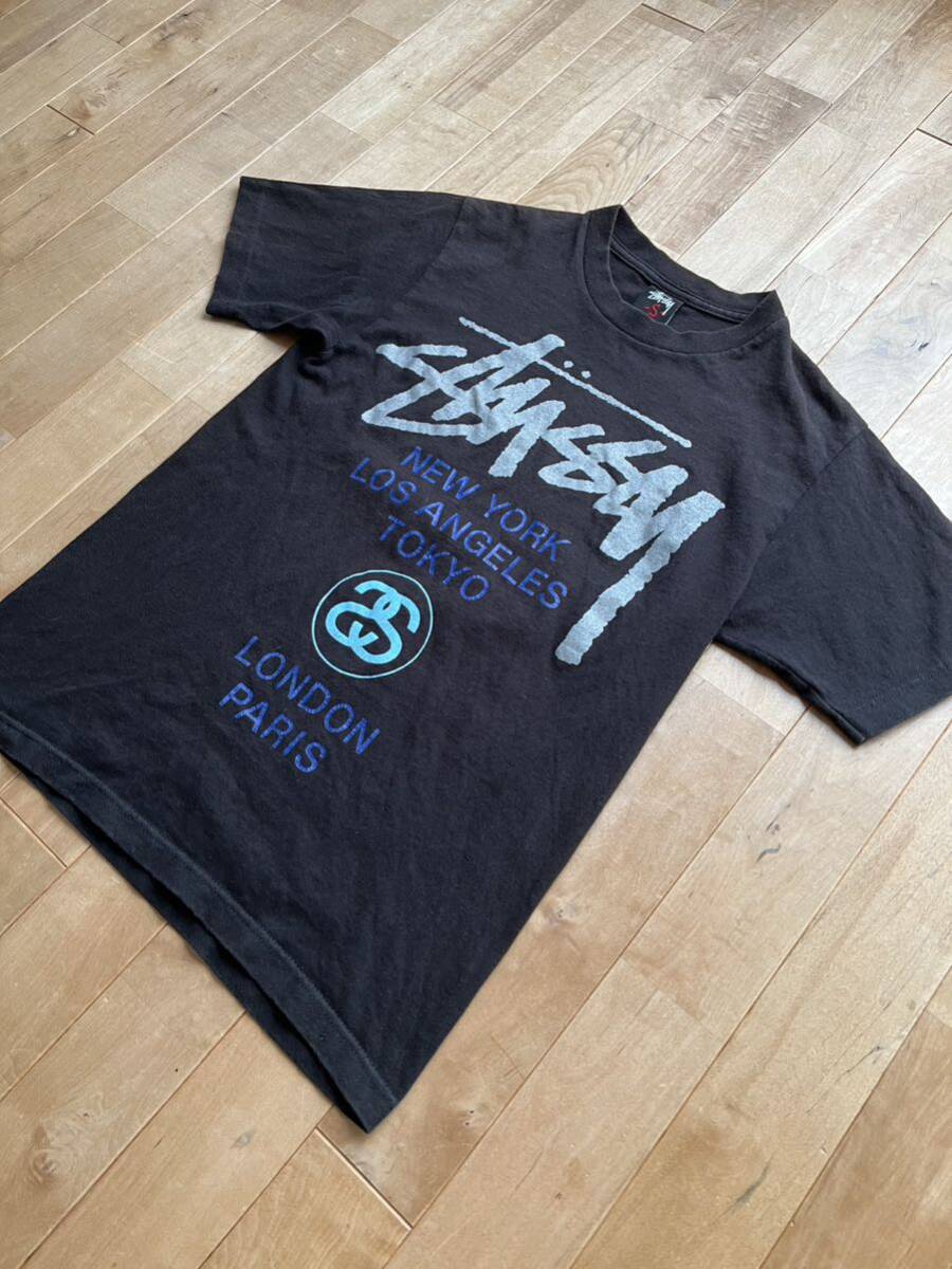 00's STUSSY ステューシー WORLD TOUR ワールドツアー Tシャツ S 00's STUSSY ステューシー WORLD TOUR ワールドツアー Tシャツ S