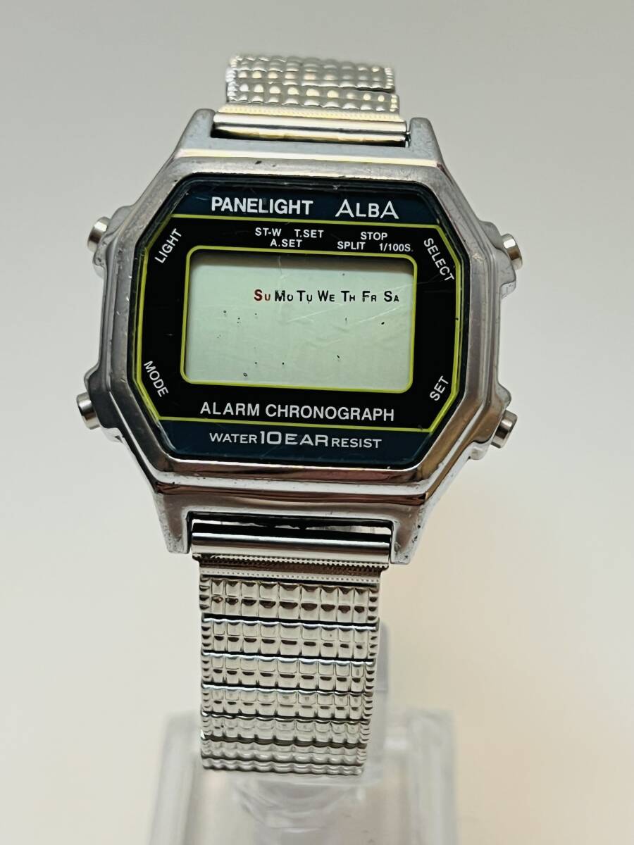 動作未確認　SEIKO セイコー ALBA アルバ Y735-4A00 クォーツ QZ 3針 デジタル 腕時計_画像1