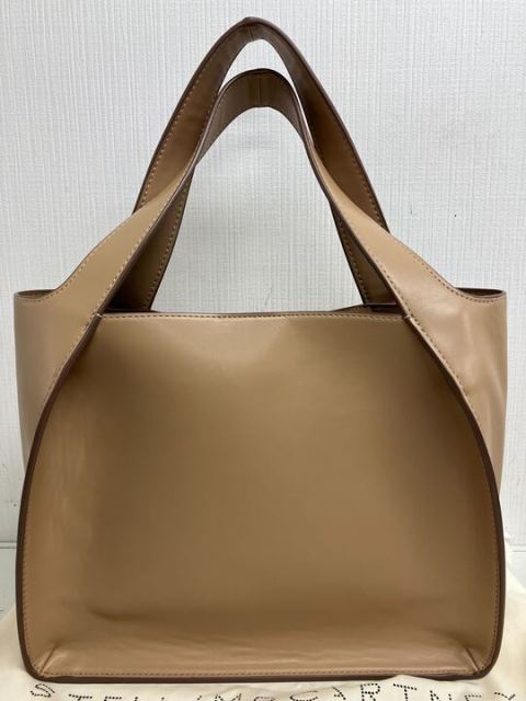 #A77763:STELLA McCARTNEY ステラマッカートニー ステラ ロゴ 2way バッグ ベージュ ポーチ付き 保存袋あり 中古_画像2