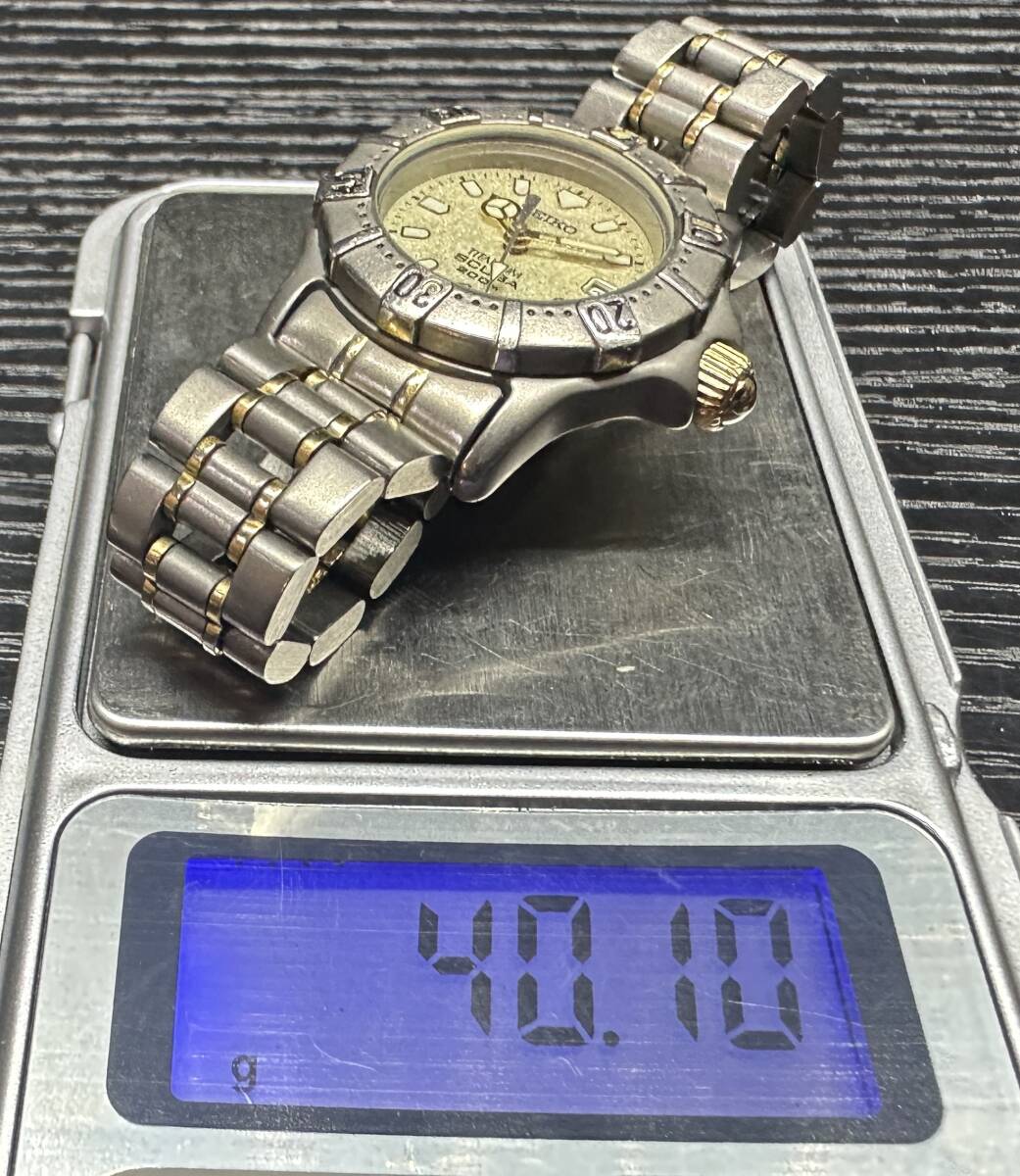 腕時計 SEIKO SCUBA 200m TITANIUM 7N85-0110 (SB-AG/SR621SW) セイコー スキューバ 40.10g レディース WA137_画像7