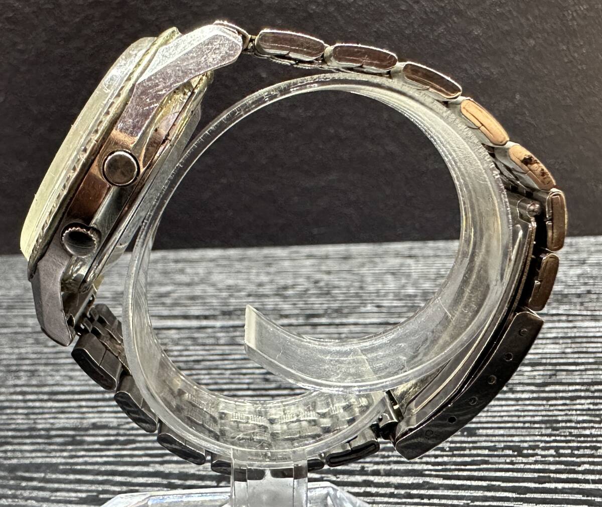 腕時計 Seiko Sportsmatic Deluxe 7619-7050 TWGP DIASHOCK 25 JEWELS WATER PROOF セイコースポーツマチック 84.68g メンズ 稼働品 1E88WA_画像2