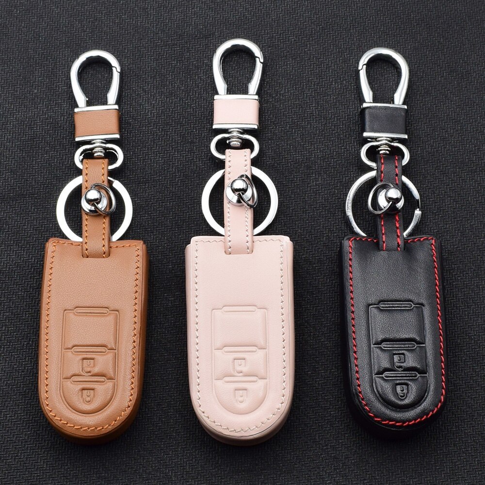  new goods Daihatsu Toyota smart key case cover leather leather 2 button 3 button black Move Tanto wake tanker Roo mi- free shipping 