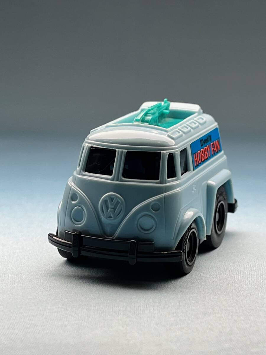 TAKARA/ チョロQ/ A-18/ VW-MICROBUS/ ワーゲン マイクロバス/ DUNLOPタイヤ/ 日本製/ CAMPER/ 水色/ A品番/ HOBBY FAN/_画像1