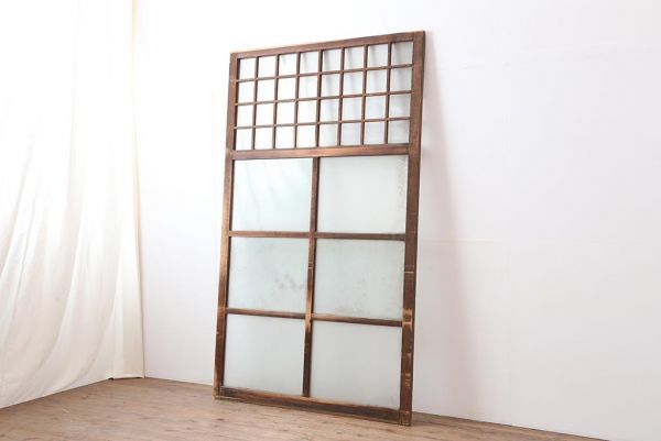 R-043851 античный двери Showa средний период потертость стекло ввод. большой ... стекло дверь ( двери, раздвижная дверь )(R-043851)