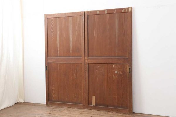 R-044208 античный двери Meiji Taisho период используя волчок .. дерево . тест .. глубокий деревянная дверь 2 шт. комплект ( obi дверь, раздвижная дверь, двери )
