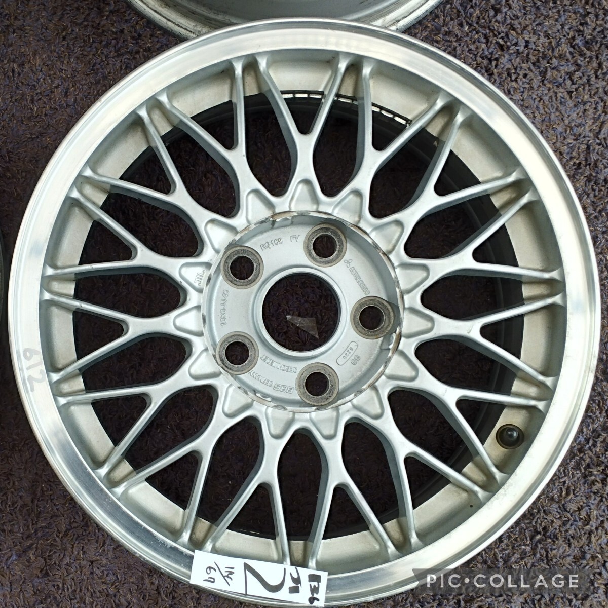 ミツビシ 純正OP BBS RG162 16in 6J +46 PCD114.3 ホイールのみ4本セット RVR ランサー 平座 ノア ヴォクシー ヤリスクロス エスティマ_画像6