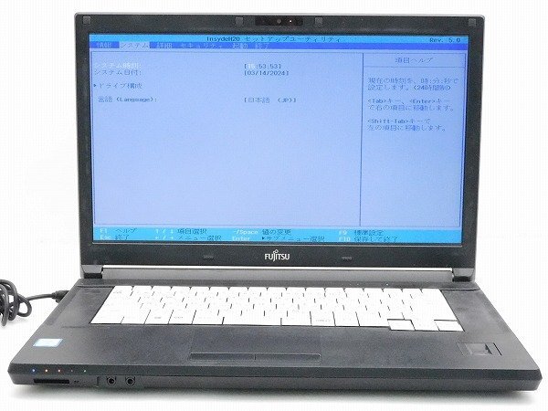 【1円スタート】富士通 LIFEBOOK A746/P FMVA15009 Core i5 6300U 2.4Ghz 8GB 15.6インチ OSなし BIOSのみ_画像1