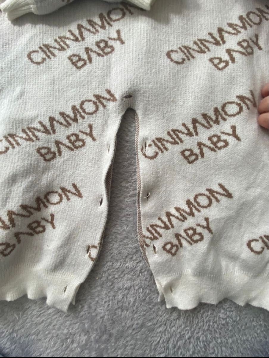 cinnamon baby シナモンベビー　ニットロンパース
