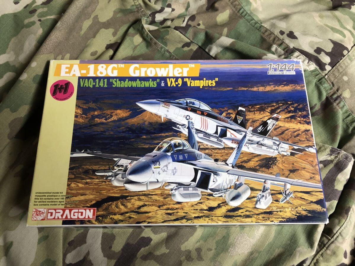 DRAGON 1/144 EA-18G グロウラー 2機セット Glowler 未組立 VAQ-141 VX-9 香港 ドラゴン US Navy プラモデル _画像1