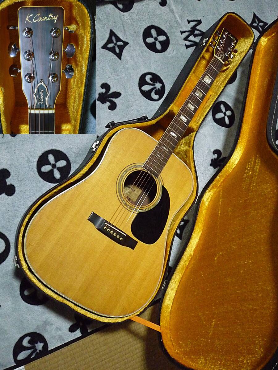 K.Country D-300 ケーカントリー アコースティックギター ハード・ケース付。_画像1