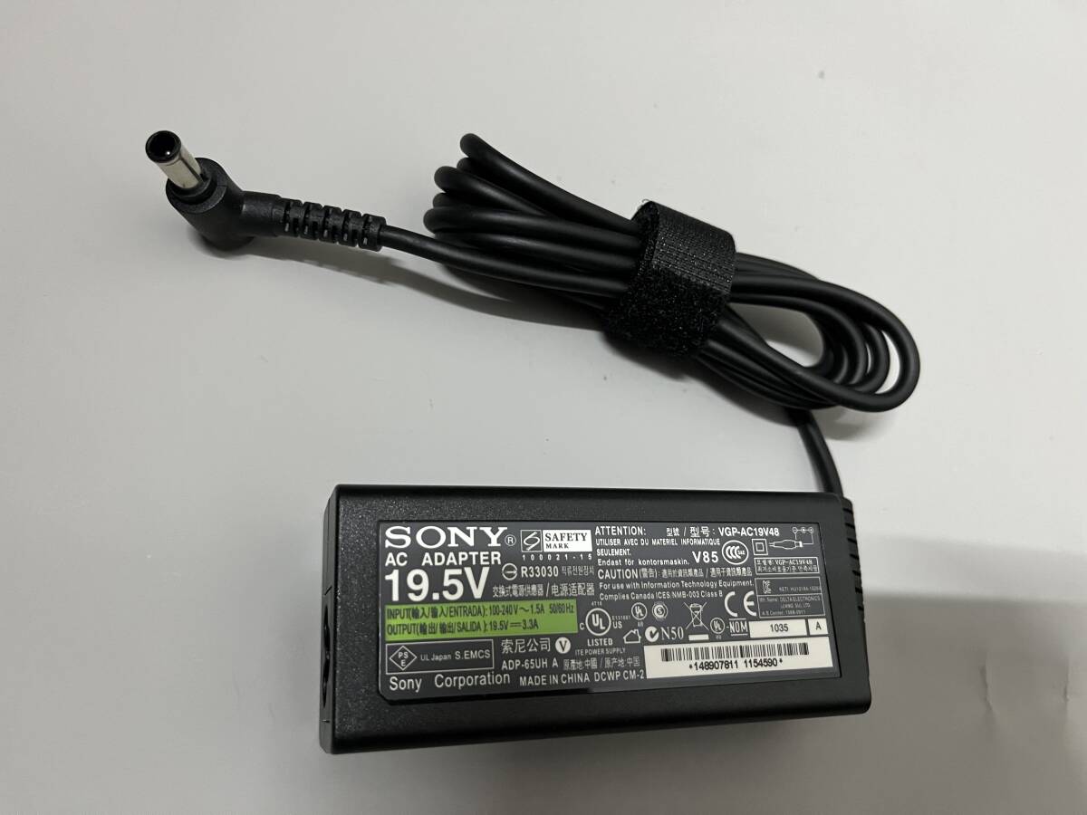 新品 SONY VAIO VGP-AC19V77/VGP-AC19V78 VGP-AC19V62 19.5V 3.3A電源充電器ACアダプター　電源コード付き　_画像1