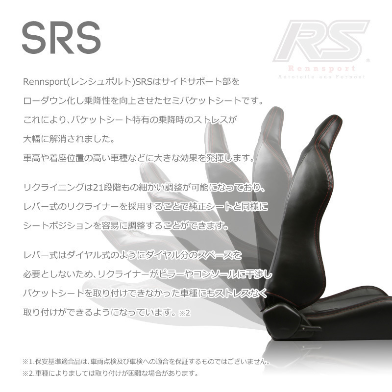 セミバケットシート SRS PVC (左) シートレールセット エルグランド E52 用_画像2