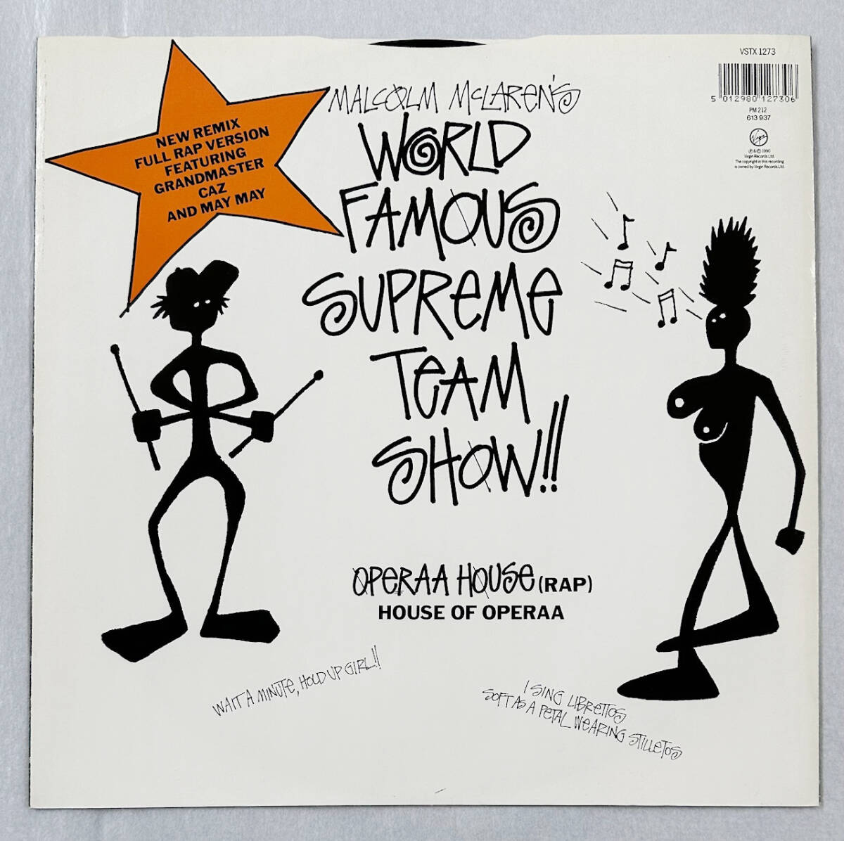 #1990 год оригинал UK запись Malcolm McLaren*s World*s Famous Supreme Team Show - Operaa House (Rap) 12~EP VSTX 1273 Virgin Stussy