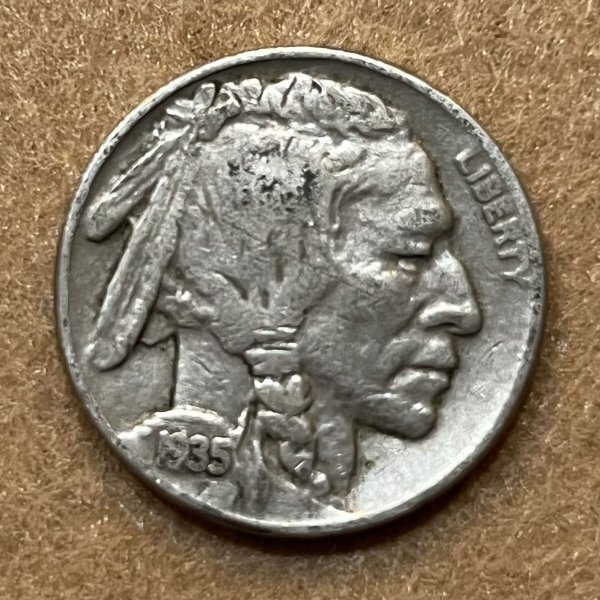 アメリカ 5セント硬貨(1935年)  /バッファローニッケル/インディアンヘッドニッケル/外国コイン/Lot5の画像1