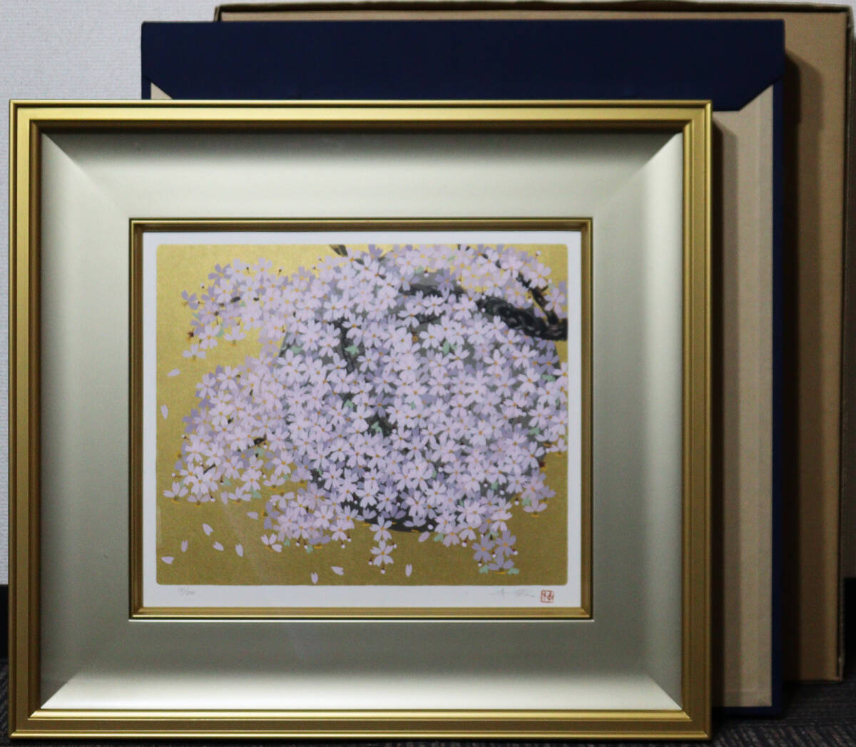 ◆中島千波◆櫻花◆版画◆シルクスクリーン◆日本画家◆桜の画家◆四季◆_画像8