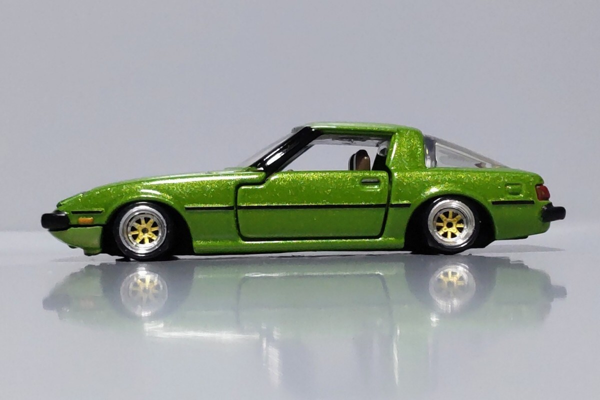 希少 プレミアム 1/61 マツダ サバンナ RX‐7 SA22C 改 初代 SA 初期型 深リム SSR シャコタン カスタム ツライチ 改造 グラチャン (1/64)の画像3