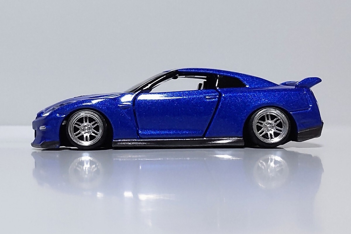 希少 トミカ 1/62 日産 GT-R 改 現行型 R35 深リム エンケイ ホイール ローダウン シャコタン ツライチ カスタム 改造 (1/64)の画像3