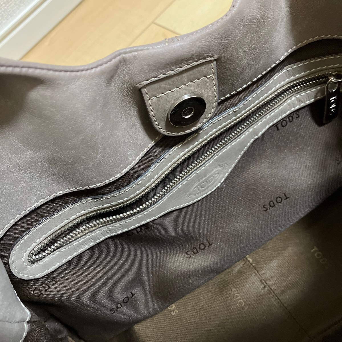 [8.5 discount ] large beautiful goods * Tod's *TOD*S*24H*2WAY shoulder bag * gray ju