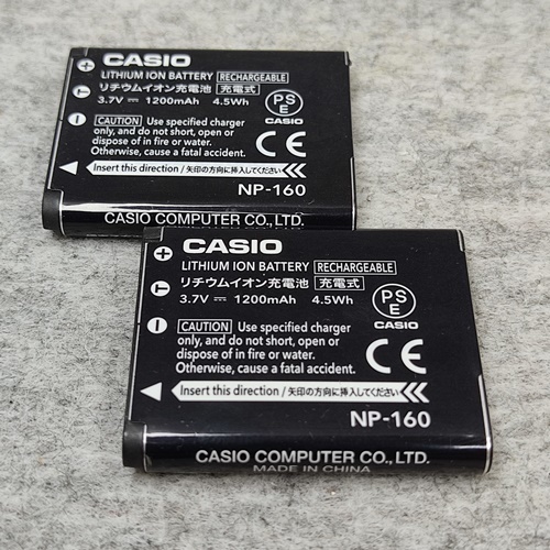 【本物/2個】カシオ NP-160 デジタルカメラ用リチウムイオン電池 2個セット【安心のメーカー入荷品！再点検済】