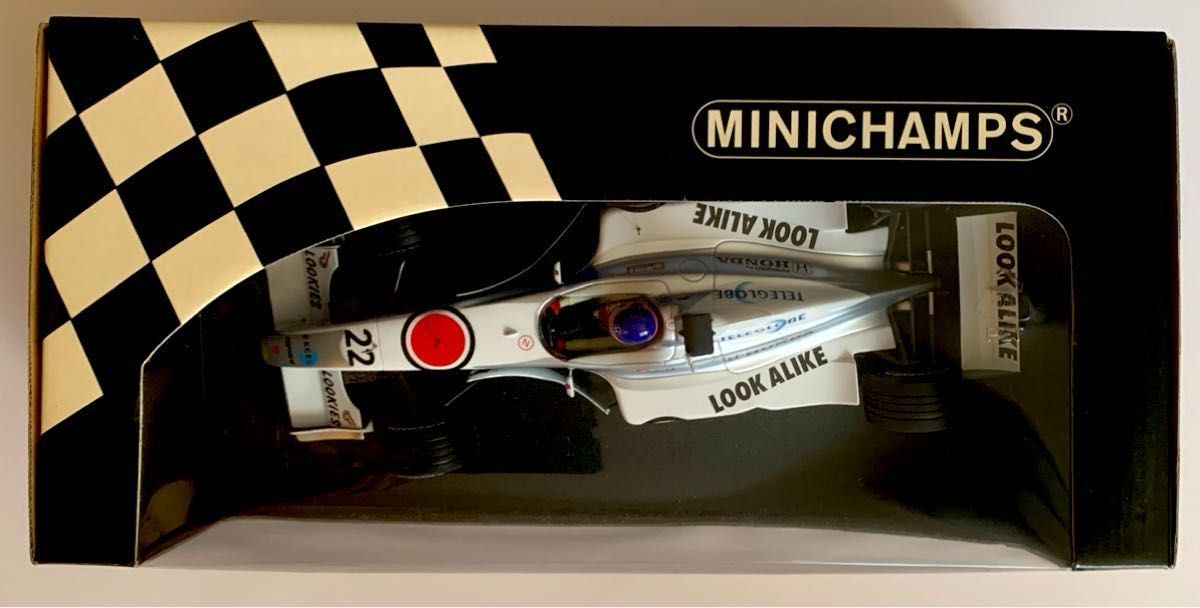 ミニチャンプス　1/18  F1  BAR Honda 02 J.ビルヌーブ