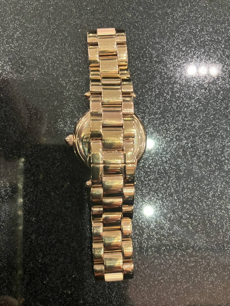 MARC JACOBSマークジェイコブス レディース腕時計 クォーツ 箱付属 ゴールドカラー 稼働品の画像4