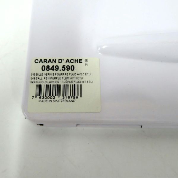 未使用保管品 CARAN d'ACHE/カランダッシュ　ノック式ボールペン　ポップライン NF0849.590 蛍光ピンク_画像6