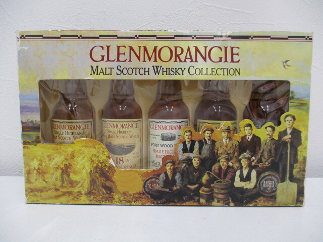 1774A　【古酒】 Glenmorangie グレンモーレンジ ミニボトル ウィスキー 50ml×5本セット 43% 箱付 未開栓_画像1