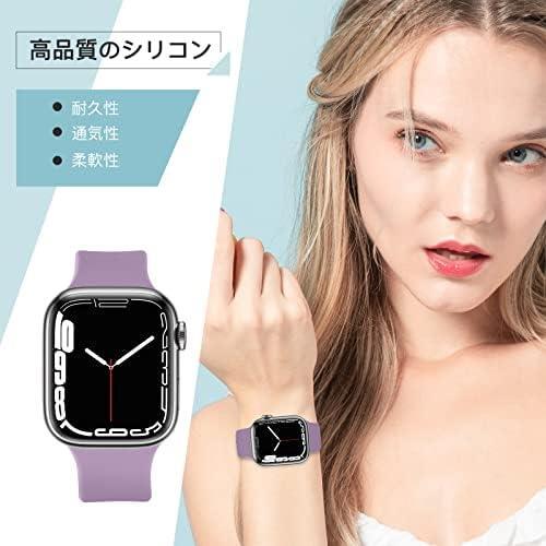 *38mm/40mm/41mmS/M_ wing lishu lavender * THWALK Compatible bruApple Watch band belt soft silicon material. sport band 