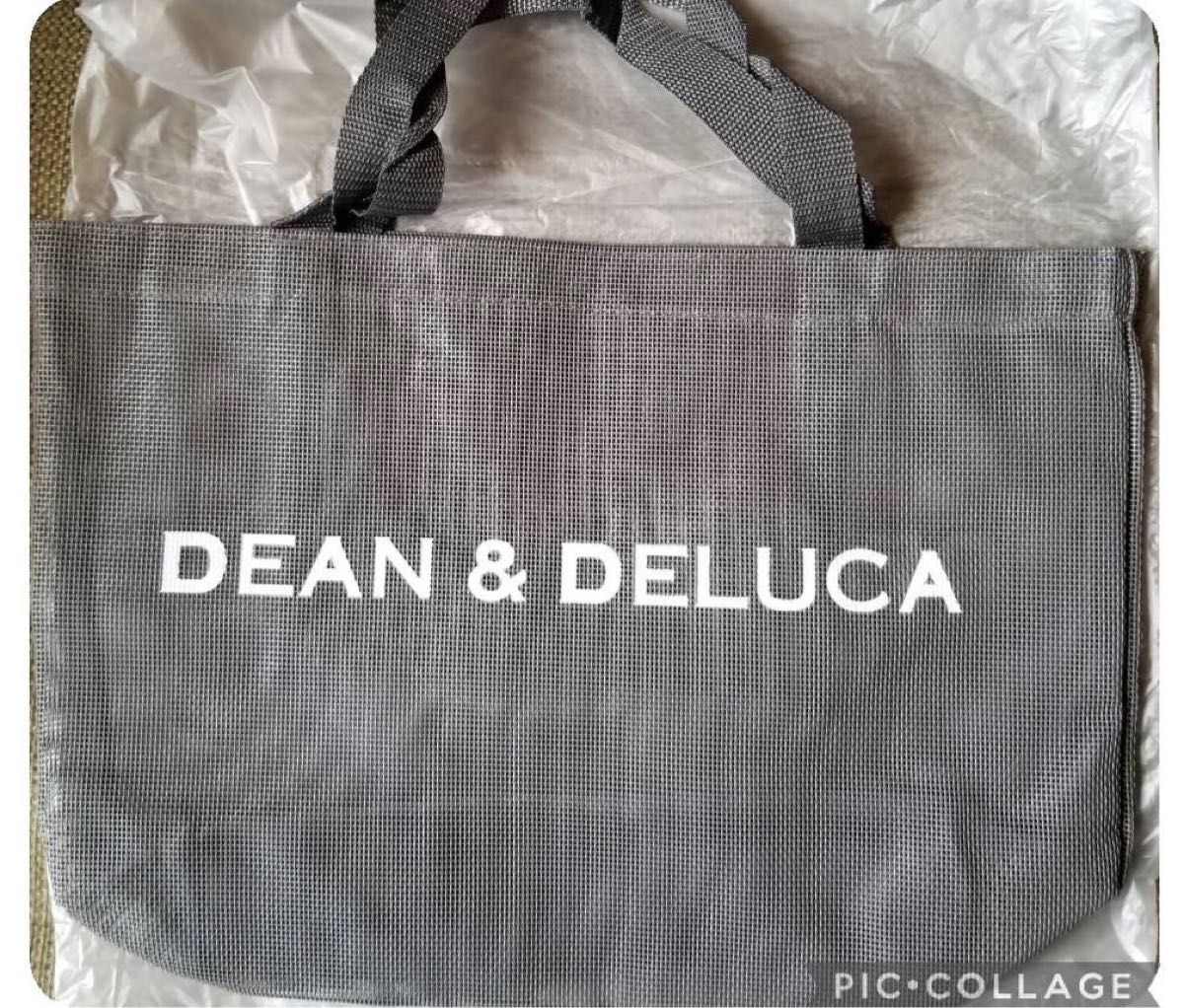 DEAN&DELUCA メッシュ　バック　トートバッグ　L グレー　黒　新品