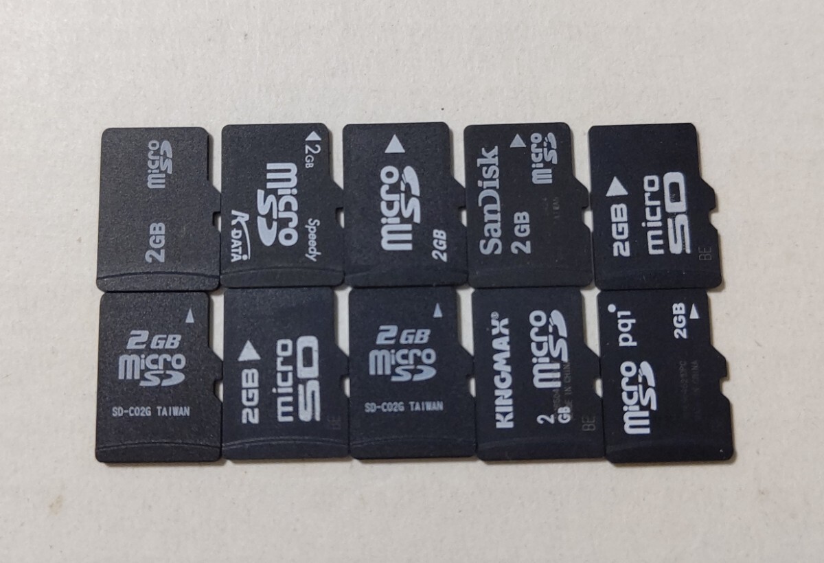 microSD карта 2GB 10 шт. комплект микро память Junk б/у B