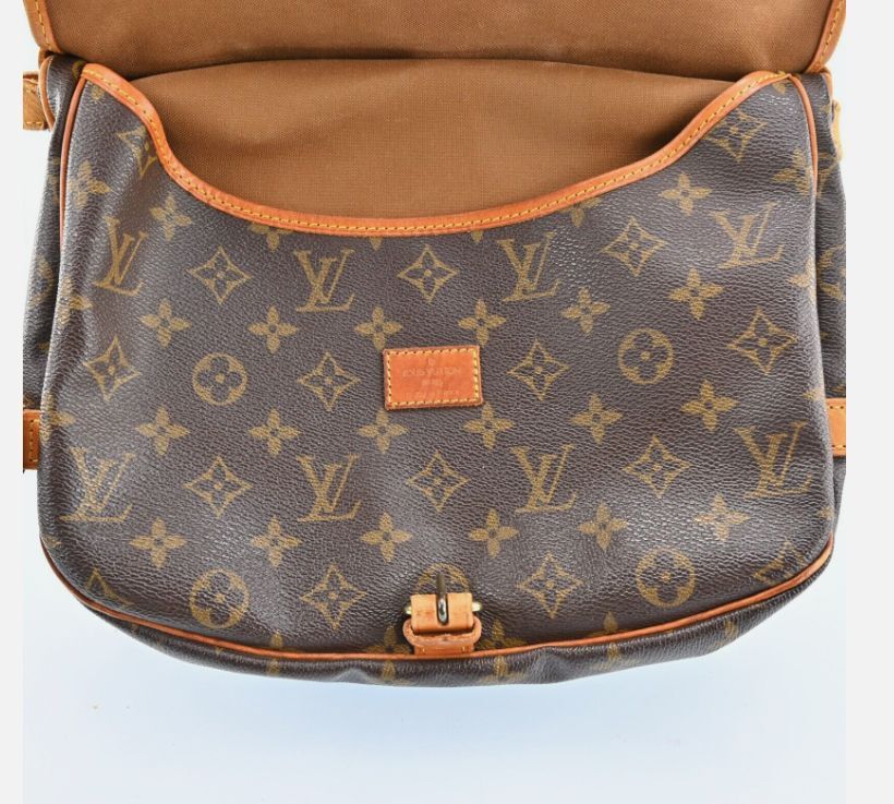 LOUIS VUITTON ルイヴィトン ソミュール30 ショルダーバッグ モノグラム M42256 ブラウン 斜め掛け N1712RA60_画像6