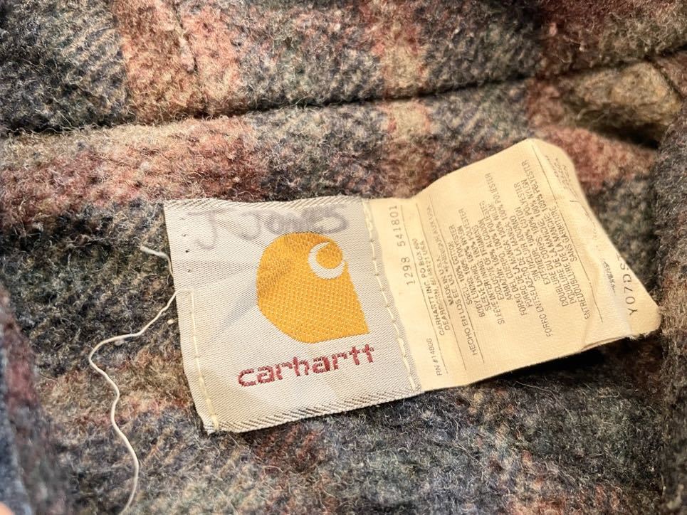 【 KIDS 】 USA製 80s CARHARTT ACTIVE JACKET キッズ カーハート アクティブ ジャケット パーカー デニム ビンテージ USA ブランケット_画像2