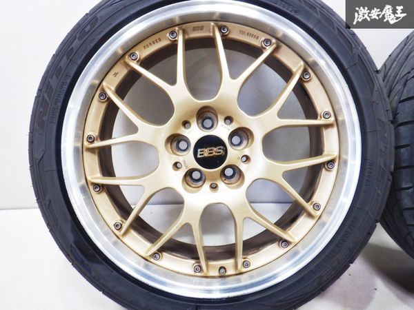 希少! BBS RS-GT RS907 FORGED 鍛造 18インチ 7.5J +48 5穴 PCD100 ホイール 1.25ロックナット付き!! 225/40R18 92Y タイヤ YA5 エクシーガの画像2