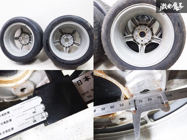 ◆希少!!◆ マツダ純正 FD3S アンフィニ RX-7 RX7 前期 1型 2型 16インチ 8J +50 5穴 PCD114.3 225/50RZR16 4本 タイヤ付き ロータリー_画像7