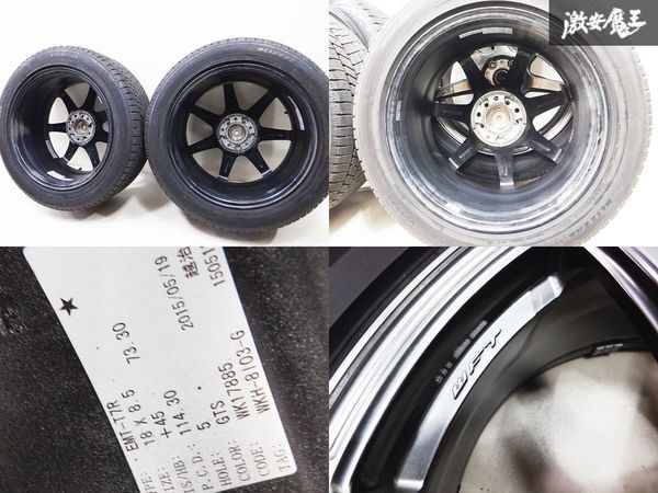 WORK ワーク エモーション T7R 18インチ 8.5J +45 5穴 PCD114.3 235/50R18 2021年 4本 スタッドレス タイヤ付 アルファード ヴェルファイア_画像8