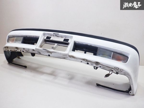 トヨタ純正 GX81 クレスタ フロントバンパー フォグ ウインカーレンズ付き ホワイト 棚2Q2_画像6