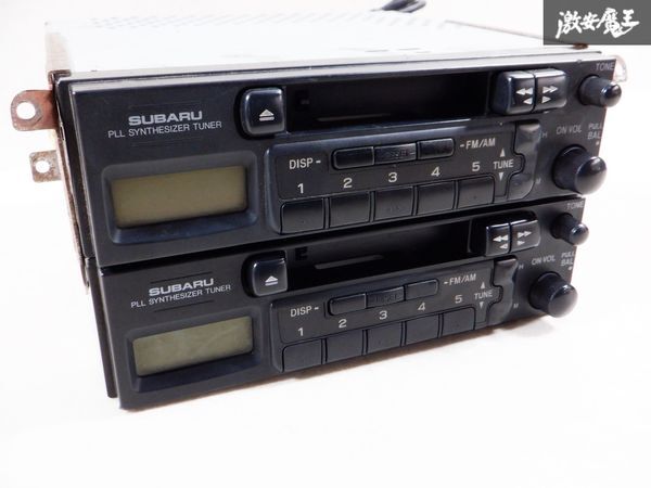 SUBARU スバル純正 カセット チューナー デッキ FM AM 86201TC160 2機セット 棚C7_画像2